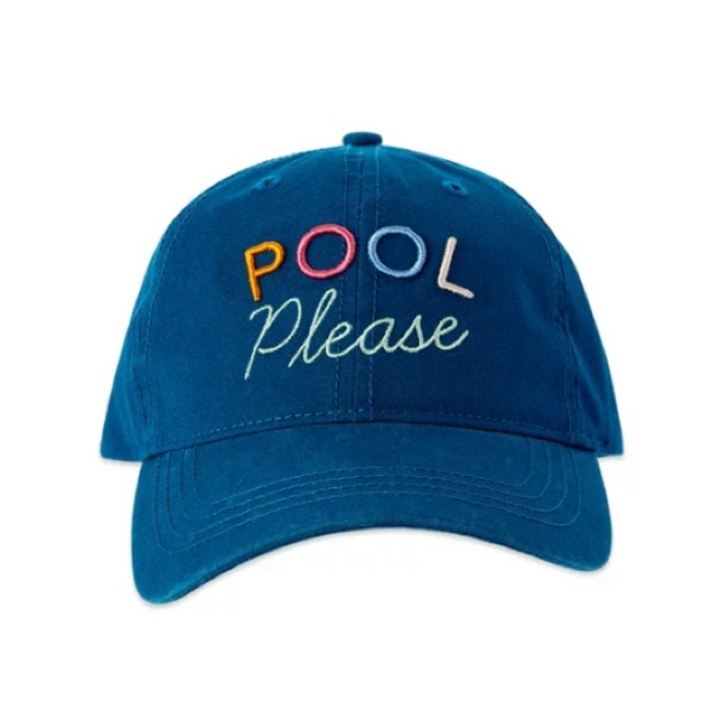 Pool Please Hat OSFM Teal Blue